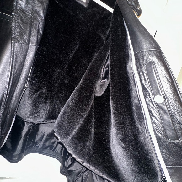 Vintage Wilda Genuine Leather Cafe Racer Jacket Black XL Moto Biker Style - Picture 6 of 9